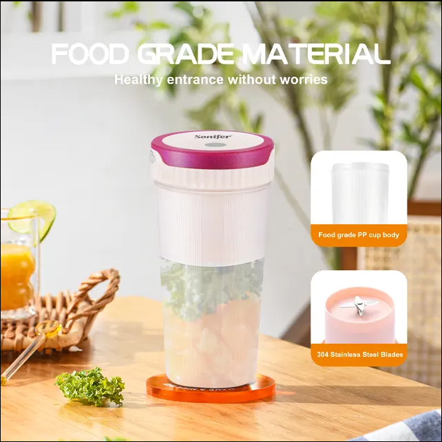 Sonifer Portable USB Rechargeable Juice Blender – Mini Smoothie Maker