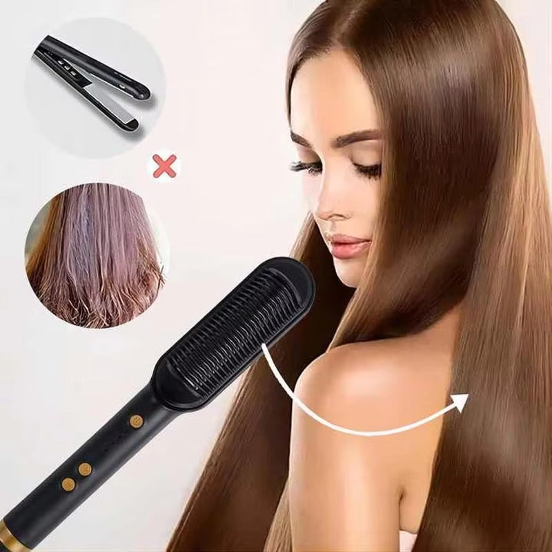 Straight Hair Comb Temperature Control Hair Straightener